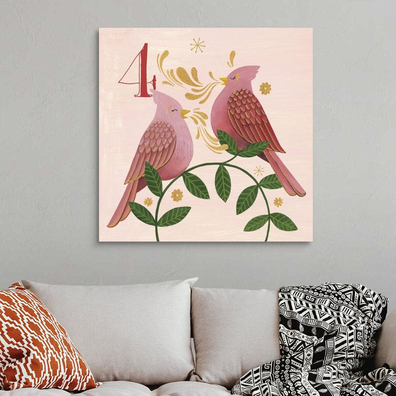 "Les douze jours IV" par Grace Popp - reproduction d'art sur toile, H 30 po x l 30 po x P 1,25 po, Toile tendue
