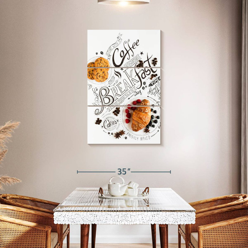 Yarlin déjeuner typographie pâtisseries, H 45 po x l 28 po