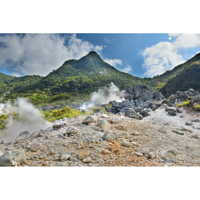 Hot Spring At Owakudani At Japan by Shubhashish5 - Wrapped Canvas Print, 30cm H x 46cm W