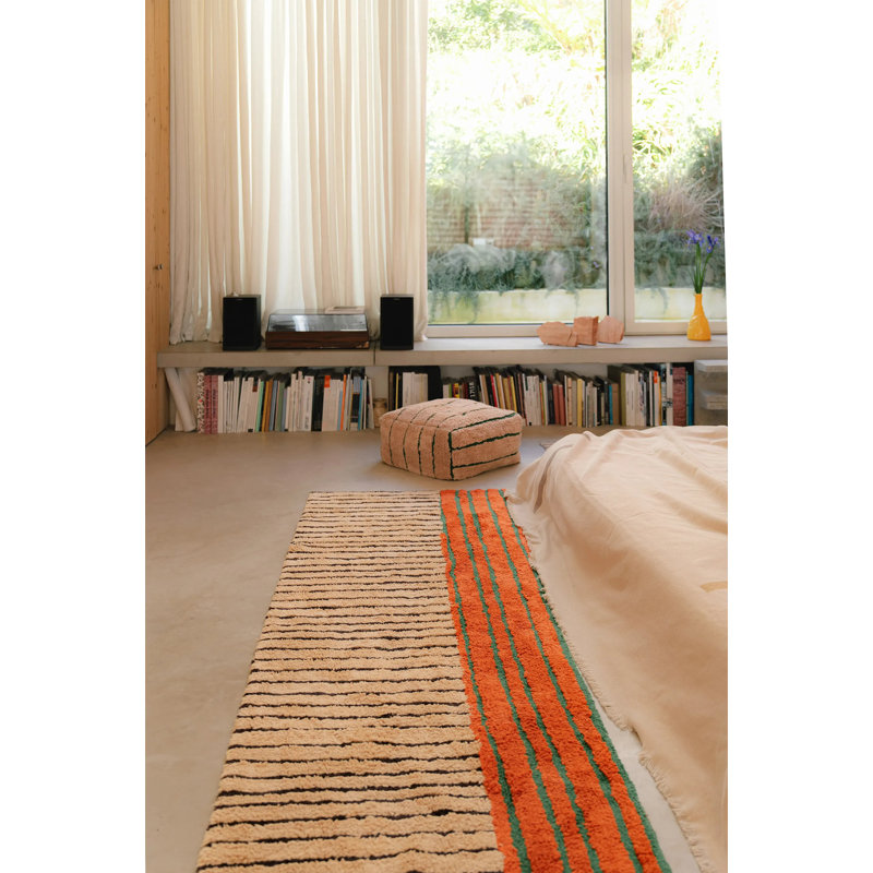 Color ON Hand Tufted Cotton Striped Area Rug