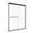 54" W X 72" H Double Sliding Framed Shower Door with 1/4"(6mm) Clear Tempered Glass, Matte Black