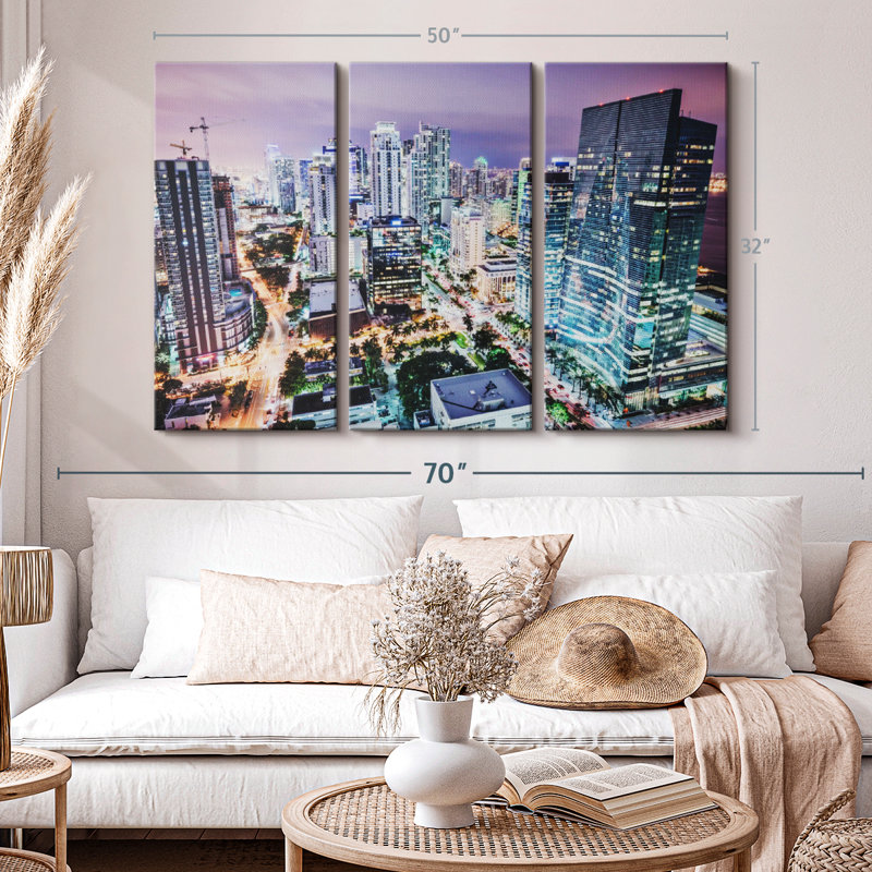 «Florida At Night» sur toile, H 32 po x l 50 po x P 1,25 po