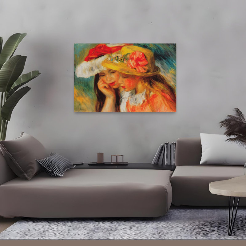 «Deux Soeurs», reproduction d'art classique printanière colorée contemporaine, 24" H x 36" W