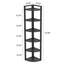 Bibliothèque d'angle en acier Melahat H 70,86 "x l 15,75"-450610245