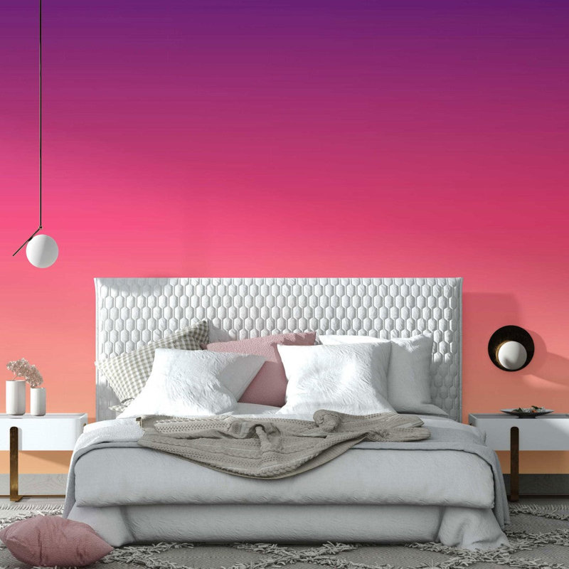 Rouleau de papier peint auto-adhésif L 8,5 pi x l 24 po Arieon, Rose / violet