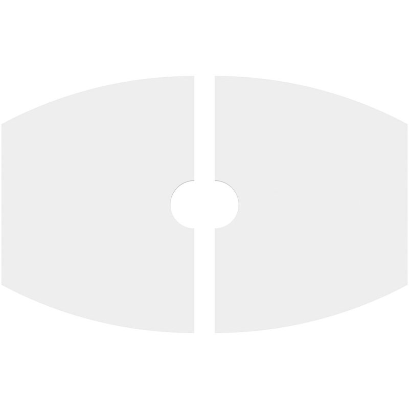 16"W x 10 5/8"H x 2"ID x 8 1/2"C x 1"P Kailey Architectural Grade PVC Contemporary Ceiling Medallion, Two Piece