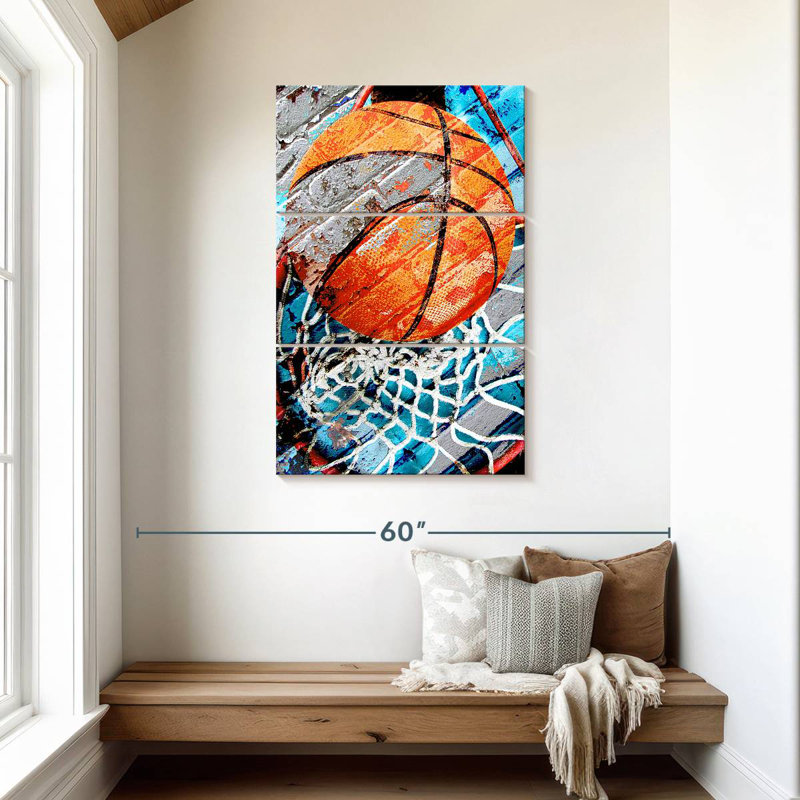 Sireci Basketball Ring Grunge, 45" H x 28" W