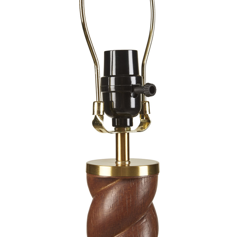 Lampe de table 1 pièce en céramique texturée avec abat-jour cannelé