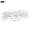 L-Shaped Garden Furniture Set with Reclining Seats, Wood Coffee Tables & Side Tables-226526365