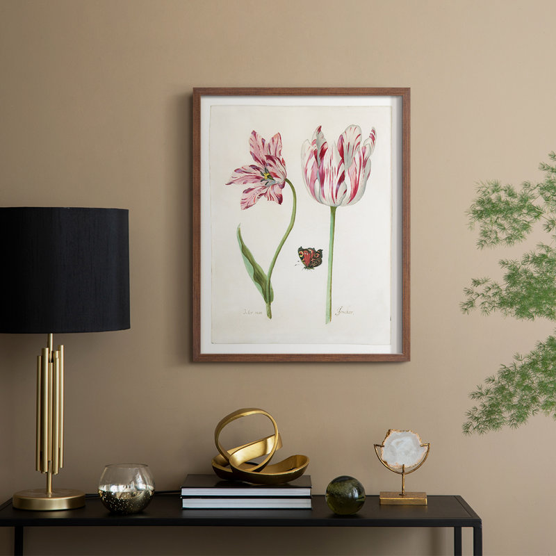 «Two Tulips I», Noyer, H 11 po x l 9 po