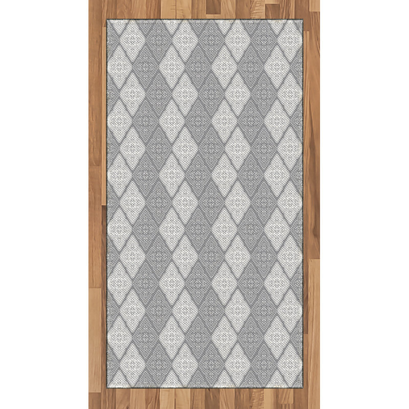 Damask High Density Long Fiber Poly Threads Decorative Area Rug Carpet, Rectangle 2'7" x 5'