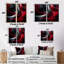 «Red» noir contemplative Abstraction X - art mural rouge-114713089-114713093-114713091
