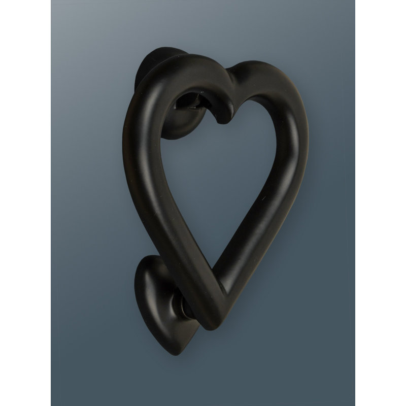 Black Heart Door Knocker, Black