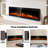 Ultra-Thin Recessed and Wall Mounted Electric Fireplace - HD 3D Flame with Remote, 750/1500W-67941669
