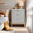 25.8" Tall Nightstand With 3 Drawers,Modern Beside Table With Metal Handles And Metal Legs,Honeycomb Hexagon Pattern Decorate Side Table For Bedroom-600661873