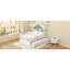 Lit simple avec couchette et tissu, blanc-131143807-131143808