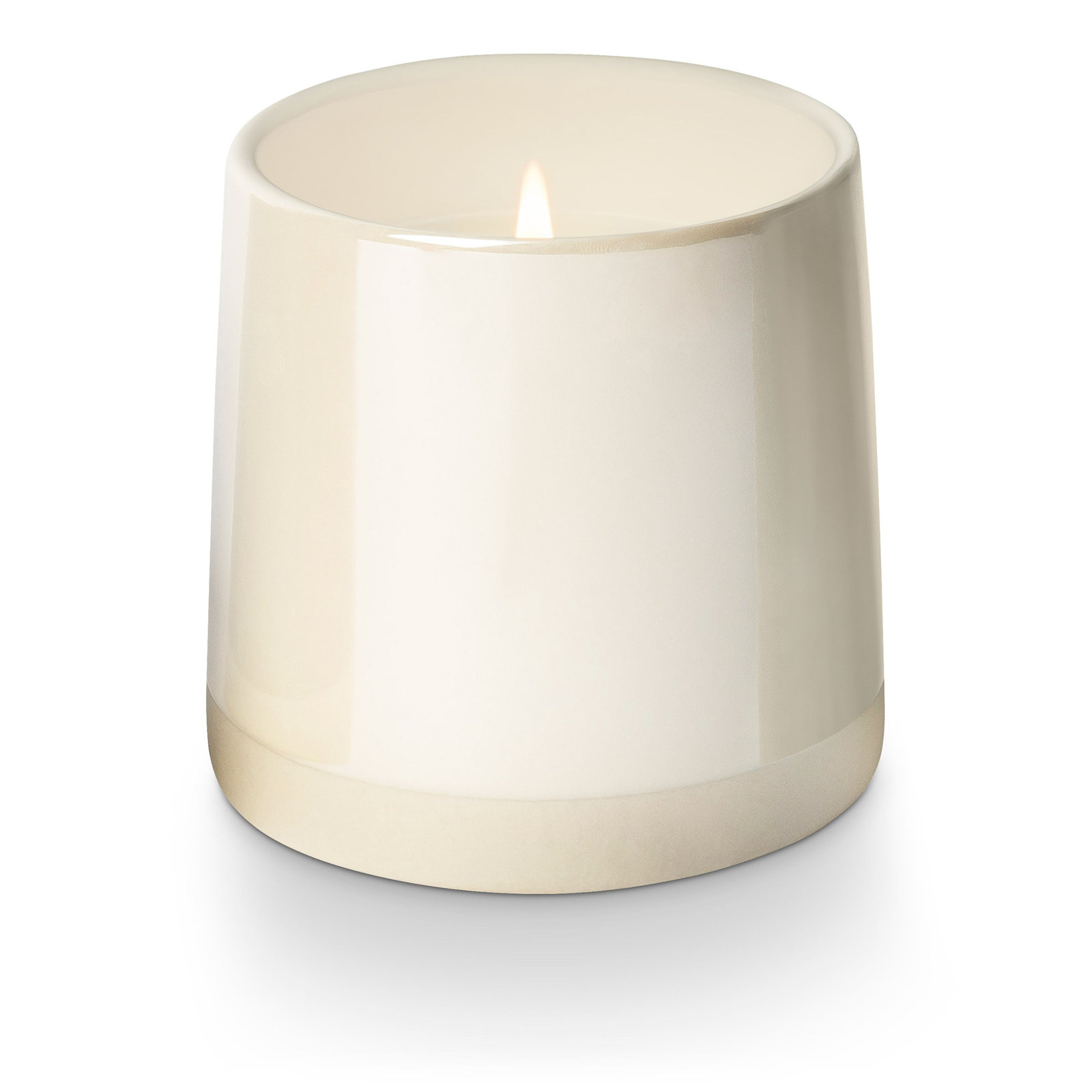 Noble Holiday Winter White Candle, Shine Ceramic Candle