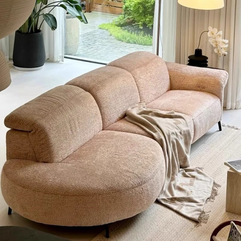 Cream Style Curved Sofa