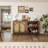 31.5" L Boho Rattan Sideboard Buffet Cabinet With Large Storage, Home Kitchen 2-Door Credenza Coffee Bar Cabinets With Adjustable Shelves