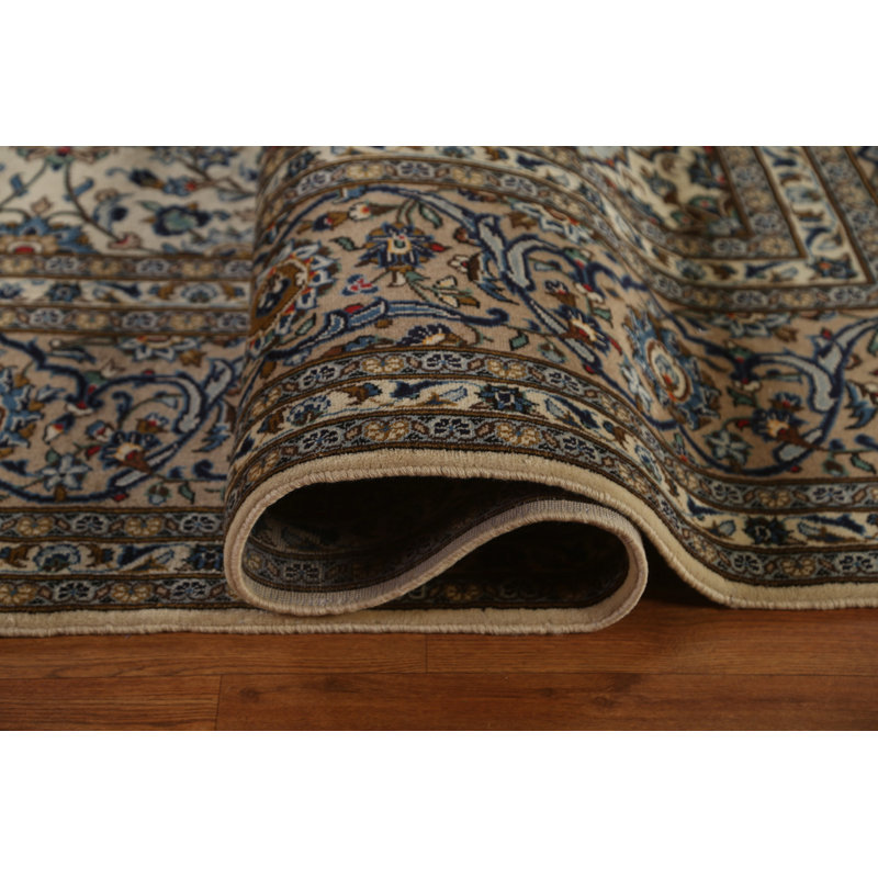 Tapis unique en laine noué à la main de style années 1970 de 9 pi 6 po x 13 pi 3 po Sirley