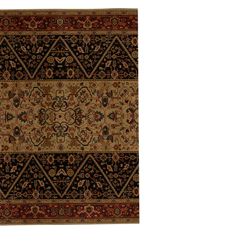 Tapis brun / beige tissé à la main