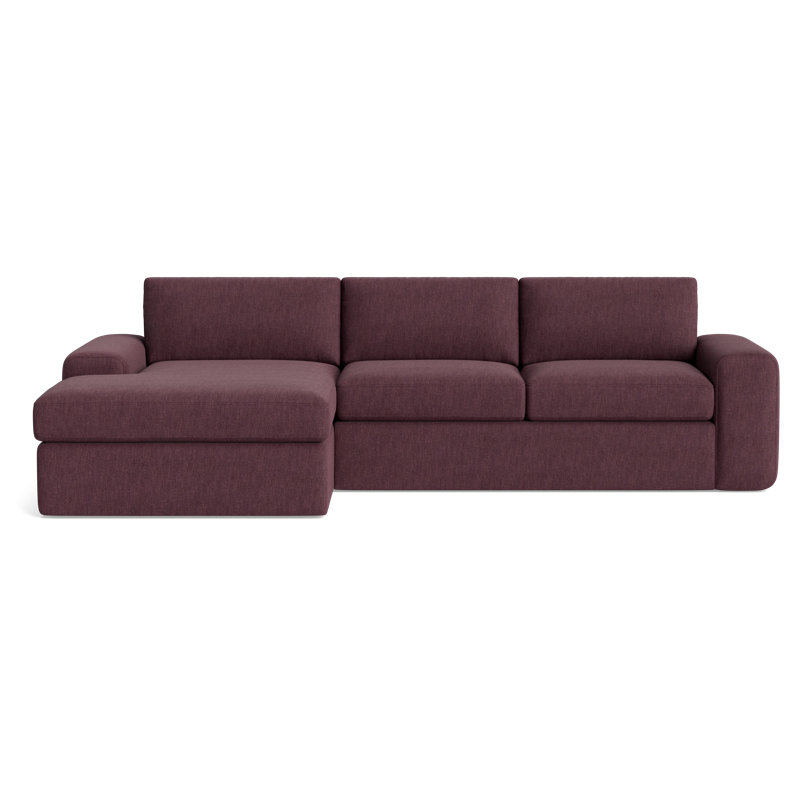 The OG Sectional, Performance Weave - Aubergine, Left Hand Facing