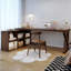 Nut-brown L-Shaped Solid Wood Executive Desk-1190763930-1190763931