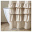 Rideau de douche à volants en polyester 72 po x 72 po beige - Shabby Chic Layered Design-129020513-129020512