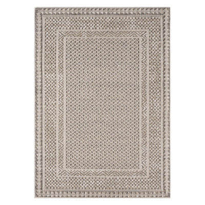 Dravin Polypropylene Beige Indoor/Outdoor Rug
