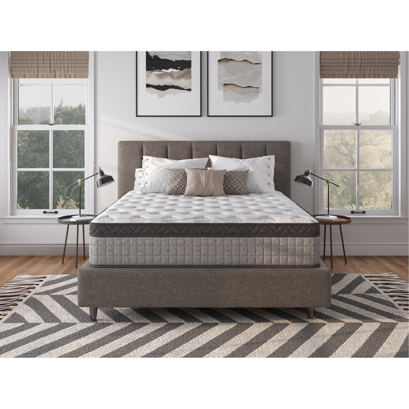 Matelas en mousse à mémoire de forme hybride et rafraîchissant 12 po King Diamond Innerspring, 10", Lit simple