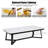 Tamarin 5 Person Aluminum Patio Conversation Set With Sintered Stone Tables, Ottomans And Sunbrella® Cushions