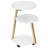 Round End Table Side Table with Metal Frame, Accent Bedside Table Nightstand with 3-Tier Shelves-1252769163-1252769162
