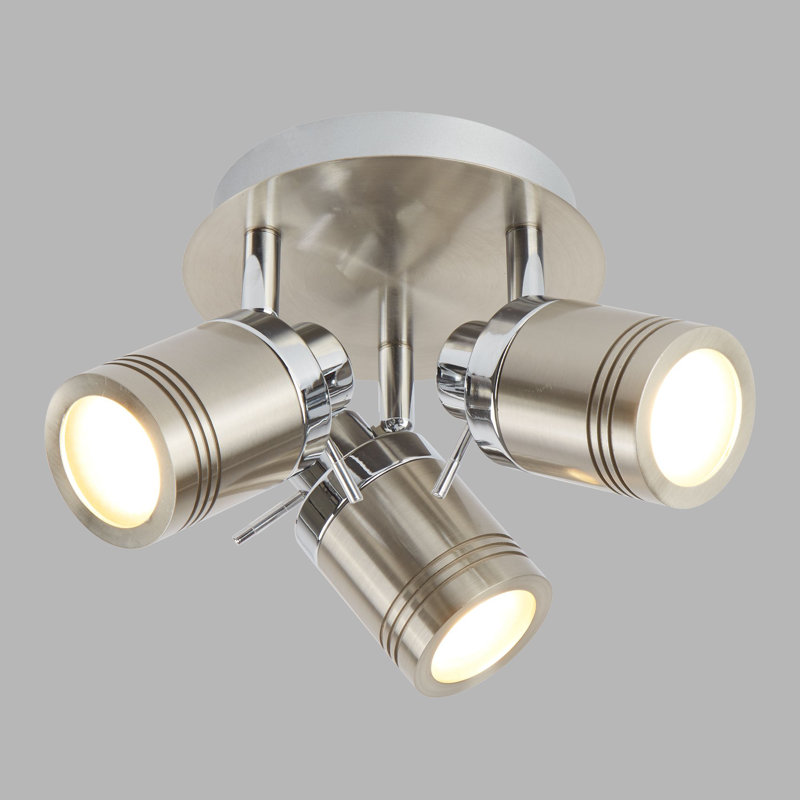 Marceline Ceiling Spotlight, Satin Silver/Chrome/Silver