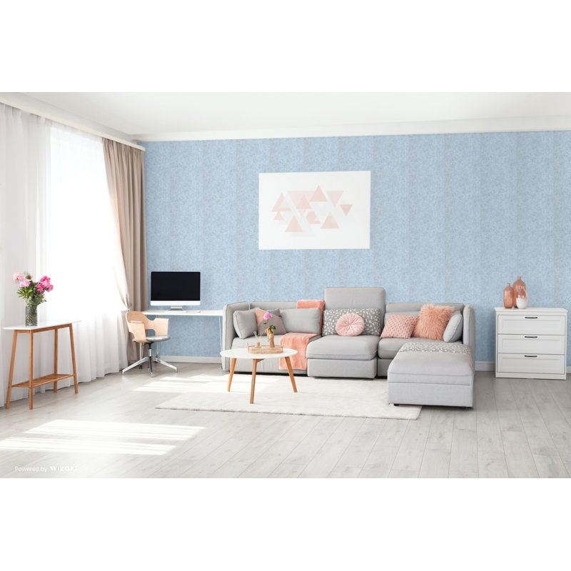 Adamson 10m x 53cm Wallpaper Roll, Blue