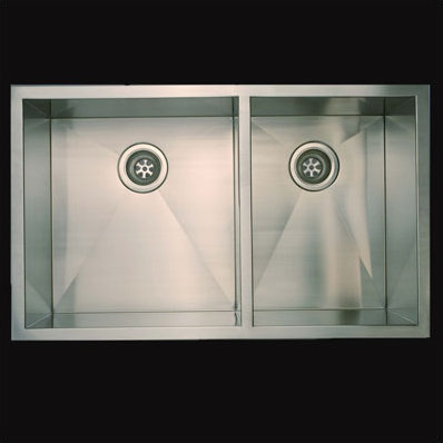 Everest 37" L x 20" W Double Undermount Kitchen Sink