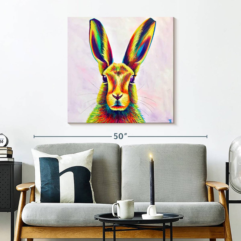 Crowle Rainbow Hare, 30" H x 30" W