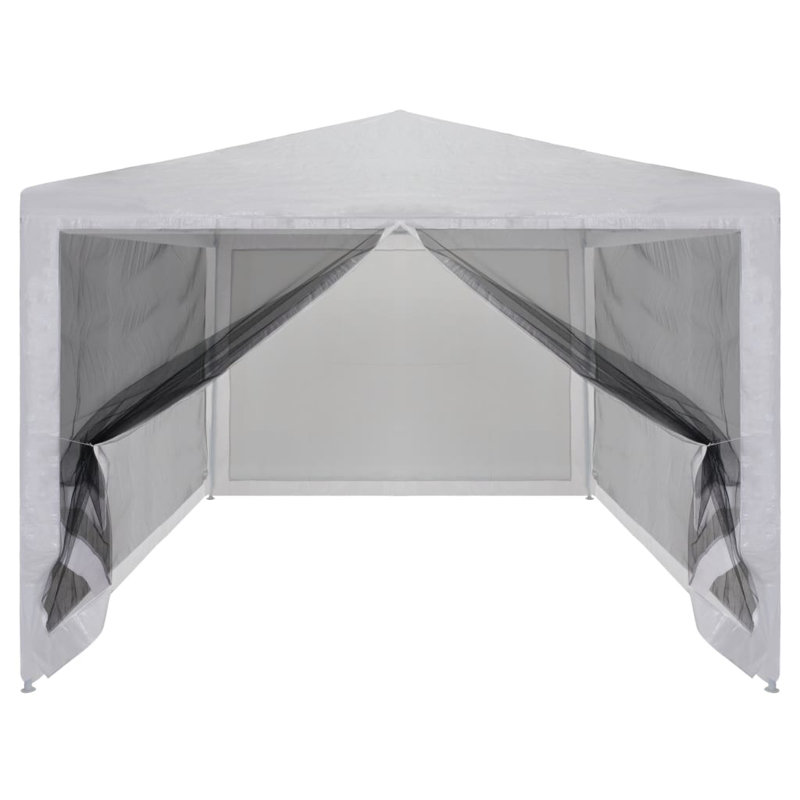 3m x 4m Steel Party Tent, 3 x 4 m, with 4 Sidewalls, Blue