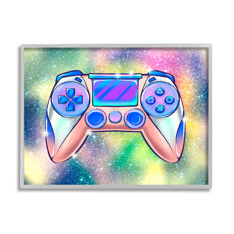 «Bold Sparkle», contrôleur de jeu vidéo par Ziwei Li - impression, H 24 po x l 30 po, Estampe numérique Farmhouse