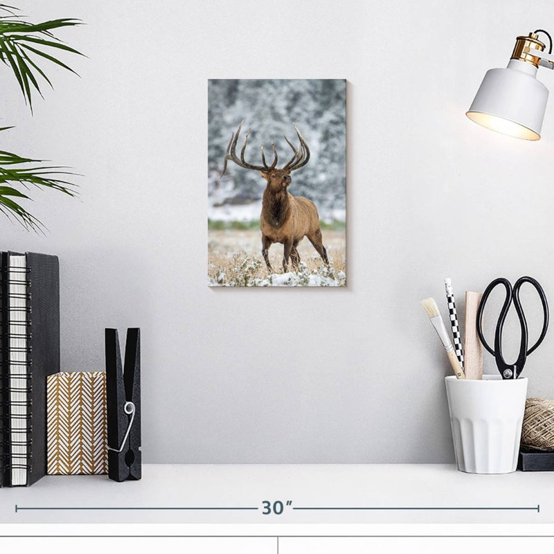 Brampt Mighty Snow Elk, 12" H x 8" W