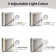 Aderholt LED Aluminum Two-Door Medicine Cabinet with Mirrored Doors, Adjustable Shelves, Adjustable Color Temperature & Brightness, Anti-Fog Function, Built-in Display for Date, Time, and Temperature