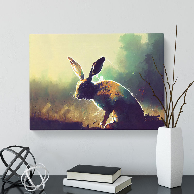 Hare Art Painting Vol.3 Abstract - Wrapped Canvas Print, 35cm H x 50cm W x 3cm D