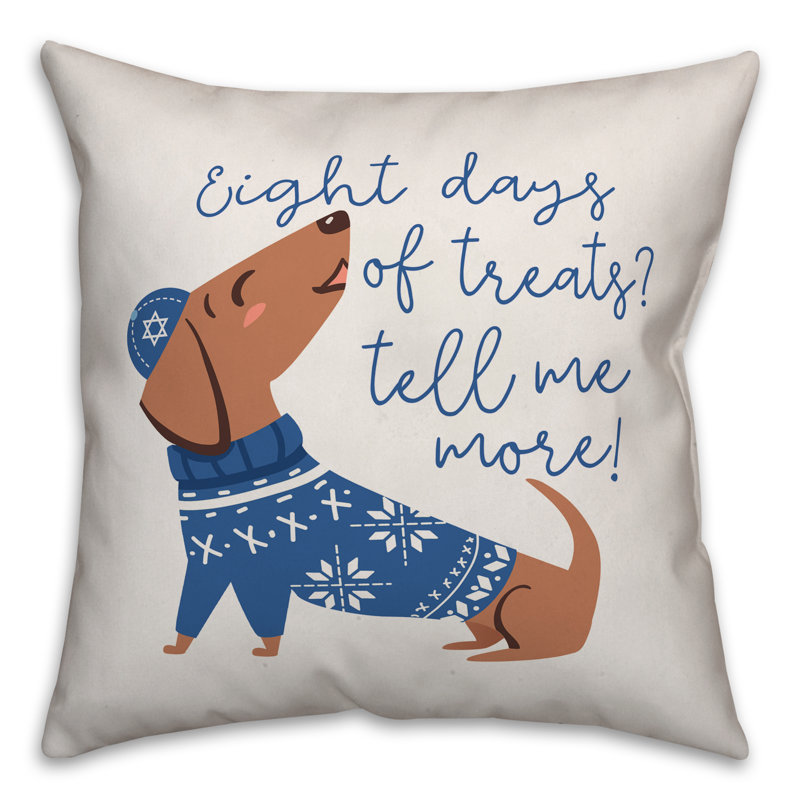  Coussin Eight Days of Treats, 16 po x 1 po, Housse de coussin seulement - sans coussin