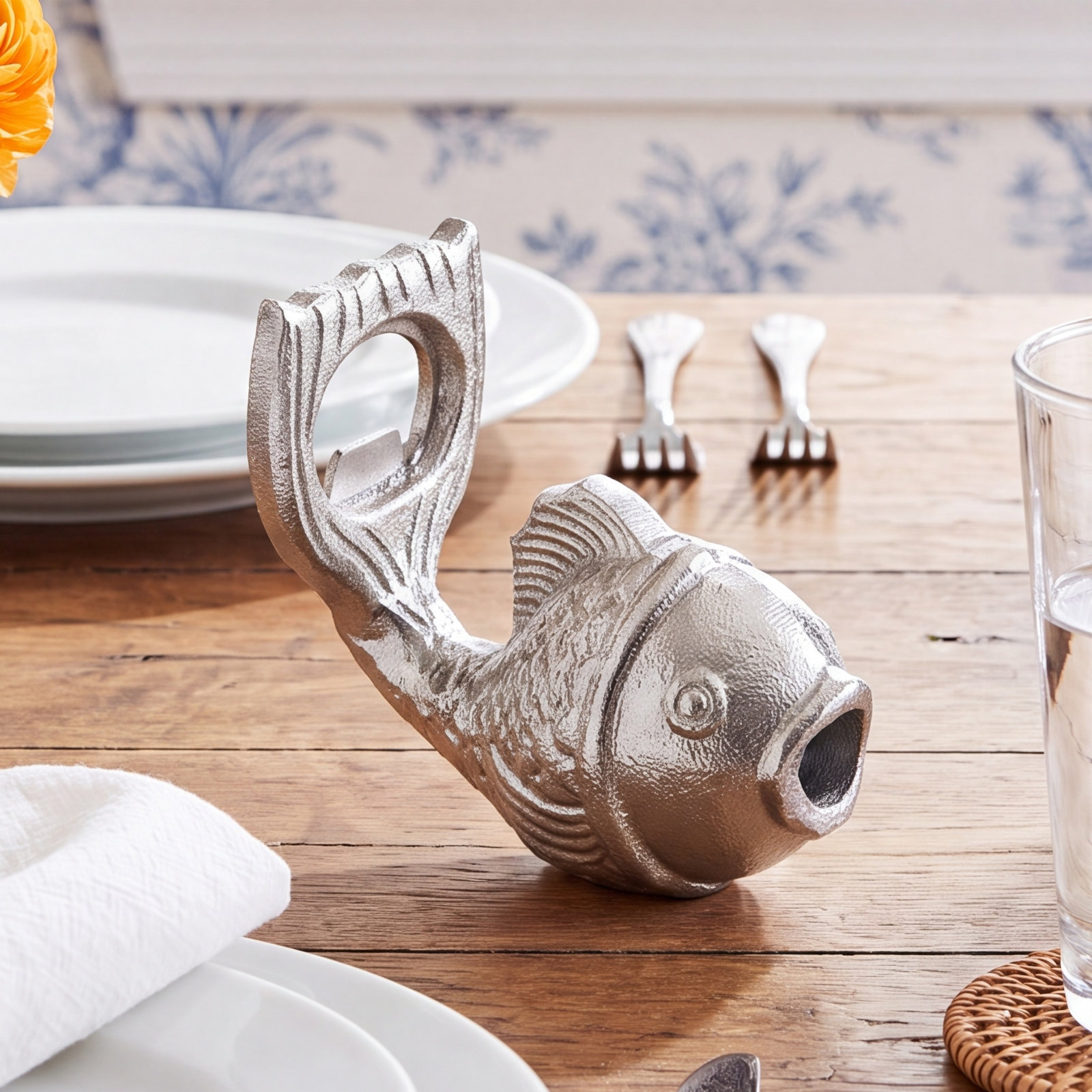Fish Bottle Opener Silver Aluminum Everyday
