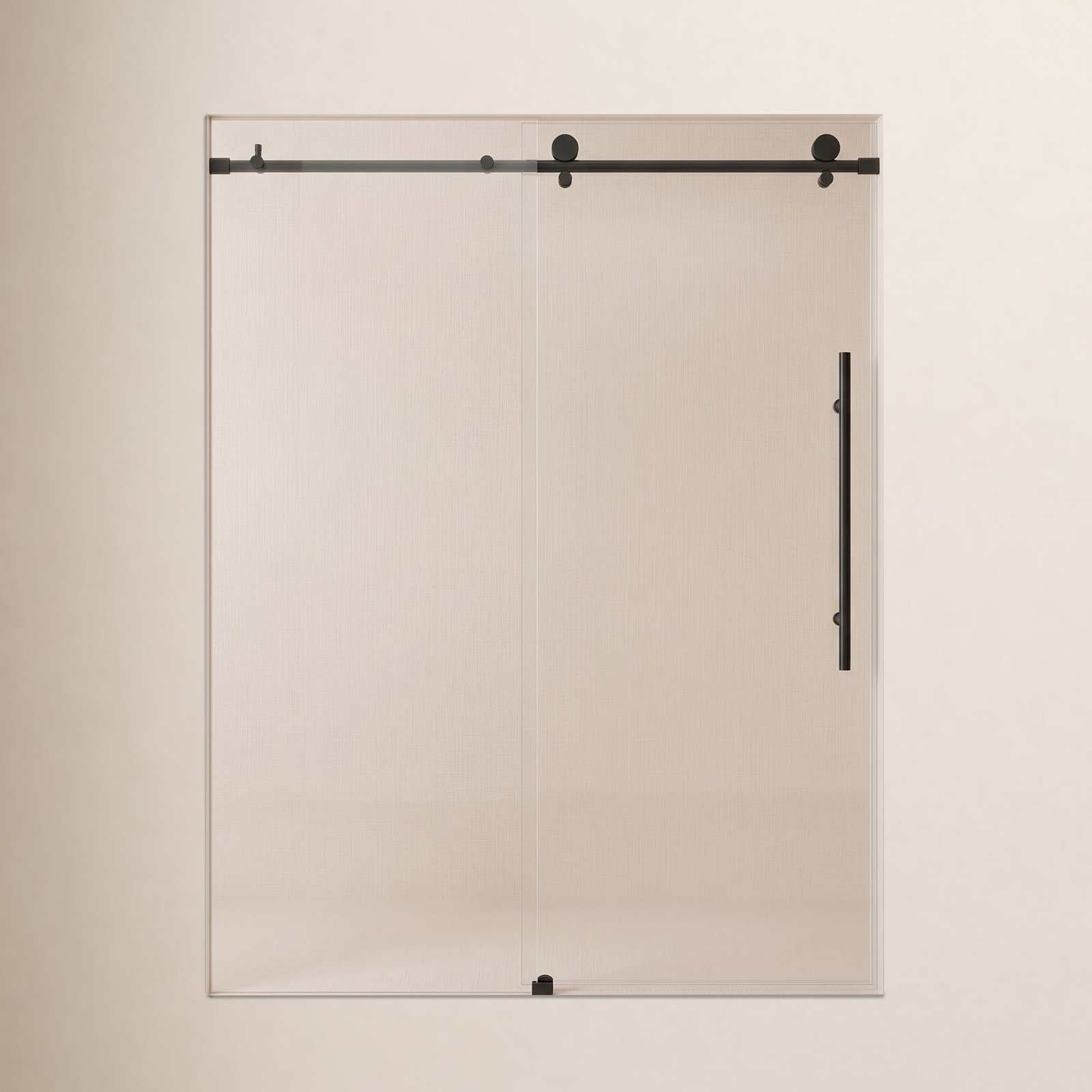 Elan E-Class Frameless Sliding Tub Door, Matte Black