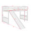 Lit mezzanine simple avec glissoire et échelle