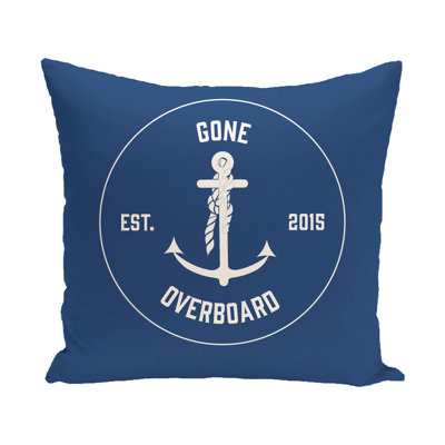 Housse de coussin pour coussin décoratif rectangulaire en forme de mot Gone Overboard