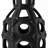 Black Ceramic Pierced Geometric Cylinder Table Vase-1375310281