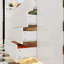 Îlot de cuisine l 63 po à 16 tiroirs avec plateau en verre et surface brillante avec lumière DEL