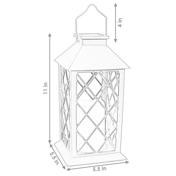 Gravitt 11 Solar Powered Integrated LED Outdoor Lantern (Set of 2) Longshore Tides Color: Gray