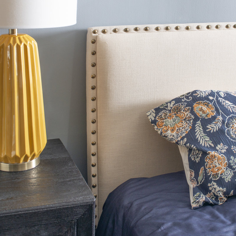 Havilyn Upholstered Linen Panel Headboard, King, Natural